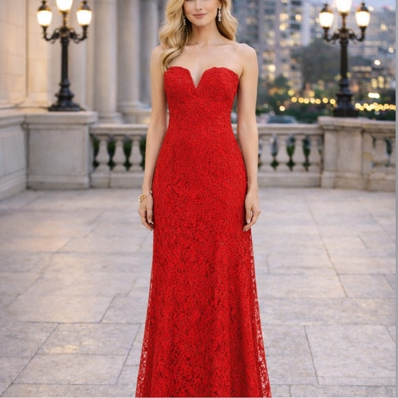 β€οΈ Sequin Hearts Sweetheart Glitter Lace Dress - Picture 2 of 8